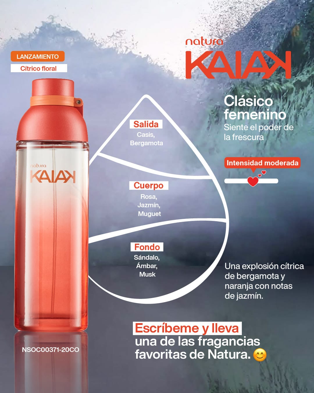 Kaiak eau de toilette femenina clásico 100 ml